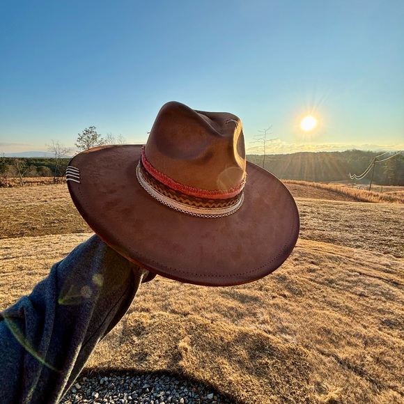 Brown Suede Cowboy Hat - Picture 3 of 8